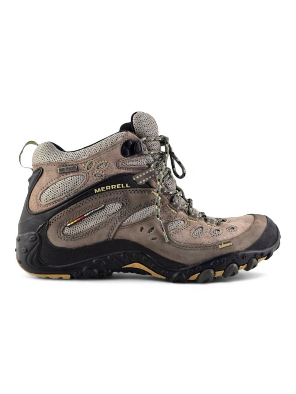 Merrell Women's Pewter Chameleon Arc Mid WP Hiking Lace Up Boots 7